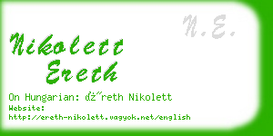 nikolett ereth business card